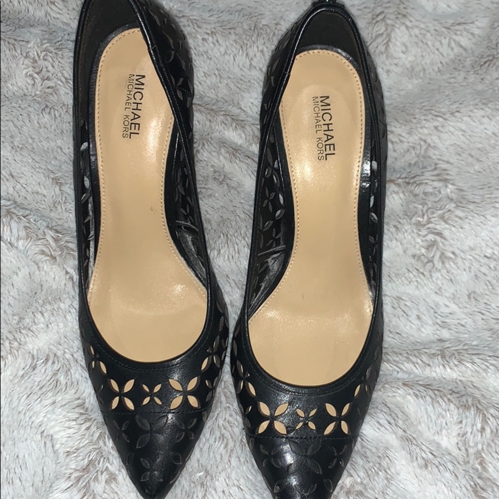 Black see through MK pumps size 7